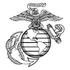 U.S. Marine Corps Black and White Logo