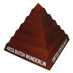 Customized pyramid shaped 6-tier challenge coin holder which can hold 70-80 coins.