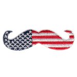 Flag Mustache Pencil Patch