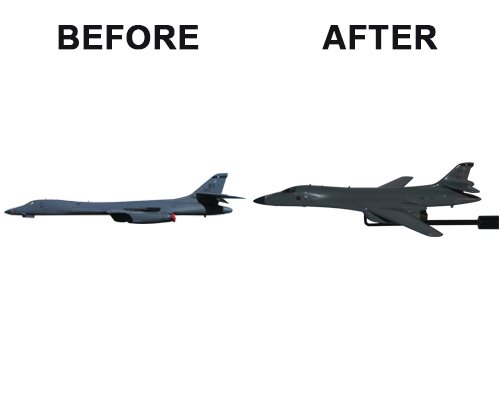 Aviator Gear B-1B Lancer Custom Briefing Stick Before/After Image