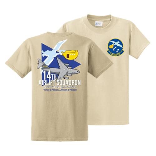 14th Airlift Squadron Light Sand Squardon Shirt