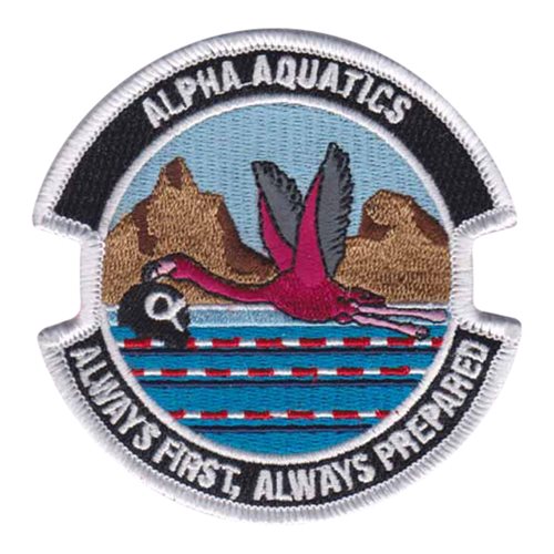 USAFA Alpha Aquatics Swim Team USAF Academy U.S. Air Force Custom Patches