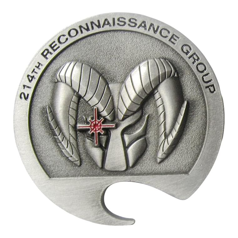 214th Reconnaissance Group Bottle Coin Opener