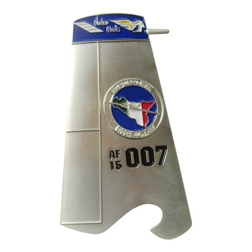 7 RS RQ-4 Global Hawk Tail Flash  Bottle Opener Challenge Coin - View 2