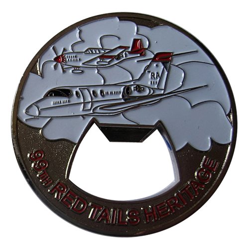 99 FTS Red Tails Heritage Bottle Opener Coin - View 2