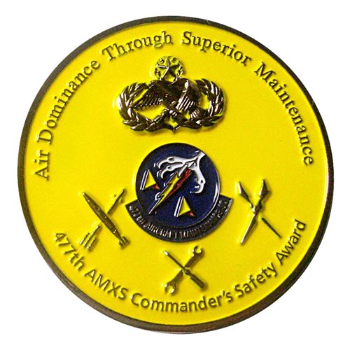 477 AMXS Safety Challenge Coin - View 2