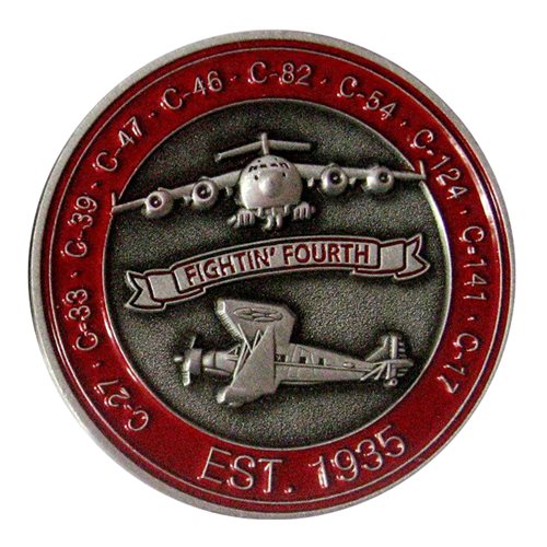 4 AS Fightin Fourth Challenge Coin - View 2
