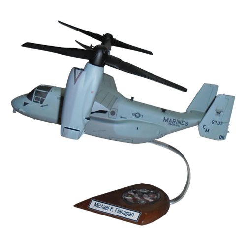 VMM261 MV22 Custom Helicopter Model Custom MV22 Osprey Wooden