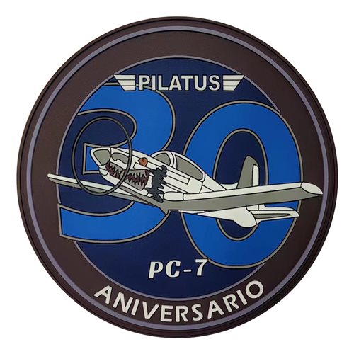 Uruguay Air Force 30th Anniversary Pilatus PC-7 PVC Patch