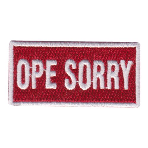434 TRS OPE Sorry Pencil Patch