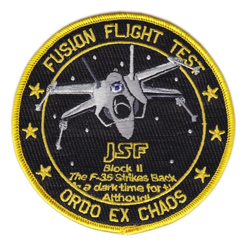 461 FLTS Fusion Flight Test X-Wing Patch 