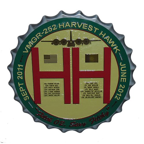 VMGR-252 Harvest Hawk Deployment Plaque