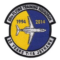 86 FTS T-1A Jayhawk 20 Year Anniversary Patch 