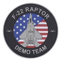 F-22 Demo Team Black PVC Patch
