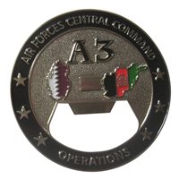 AFCENT A3 Bottle Opener Challenge Coin