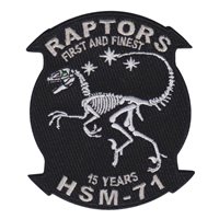 HSM-71 Raptors Anniversary Black Patch