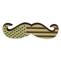 Mustache Flag Desert PVC Pencil Patch