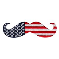 Mustache Flag Movember Patch