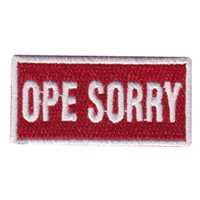 434 TRS OPE Sorry Pencil Patch