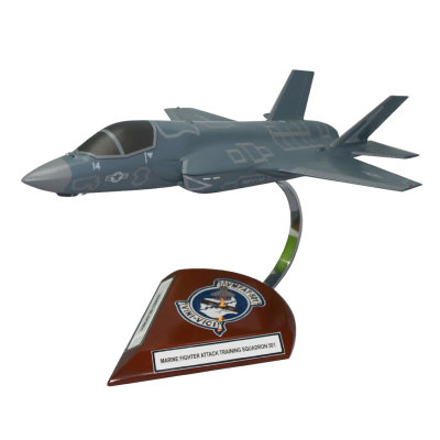 Image of fighter aircraft on fuselage mount triangular stand - for mobile view