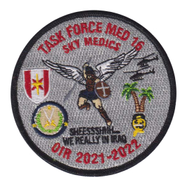 ninth example of final patch product for Task Force Med 16 Sky Medics - OIR 2021-2022