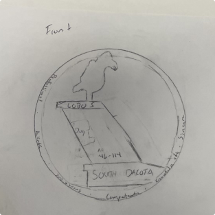 third example of customer supplied sketch for a challenge coin