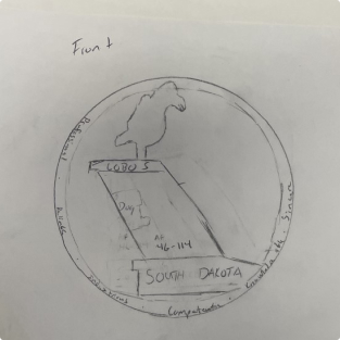 third example of customer supplied sketch for a challenge coin
