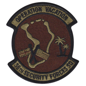 eleventh example of final patch product for Operation Vacation - 36th Security Forces SQ