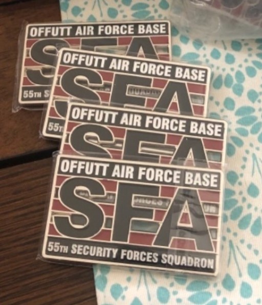 USAF SFA challenge coins for Offutt Air Force Base Security Forces Squadron