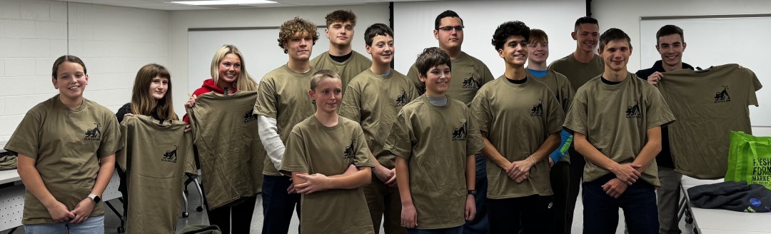 Civil Air Patrol GLR-OH-096 cadets wearing custom CAP shirts representing team unity, discipline, and mission pride