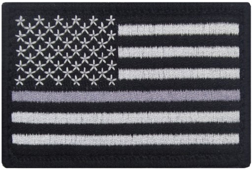 Thin Gray Line American flag patch representing corrections officers’resilience, professionalism, and commitment to justice and security