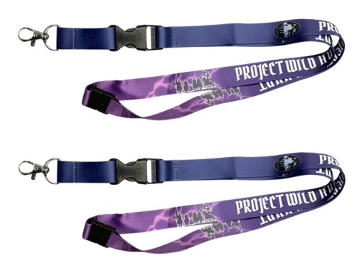Combined Space Operations Center PROJECT WILD lanyards with gradient color and lightning bolt design