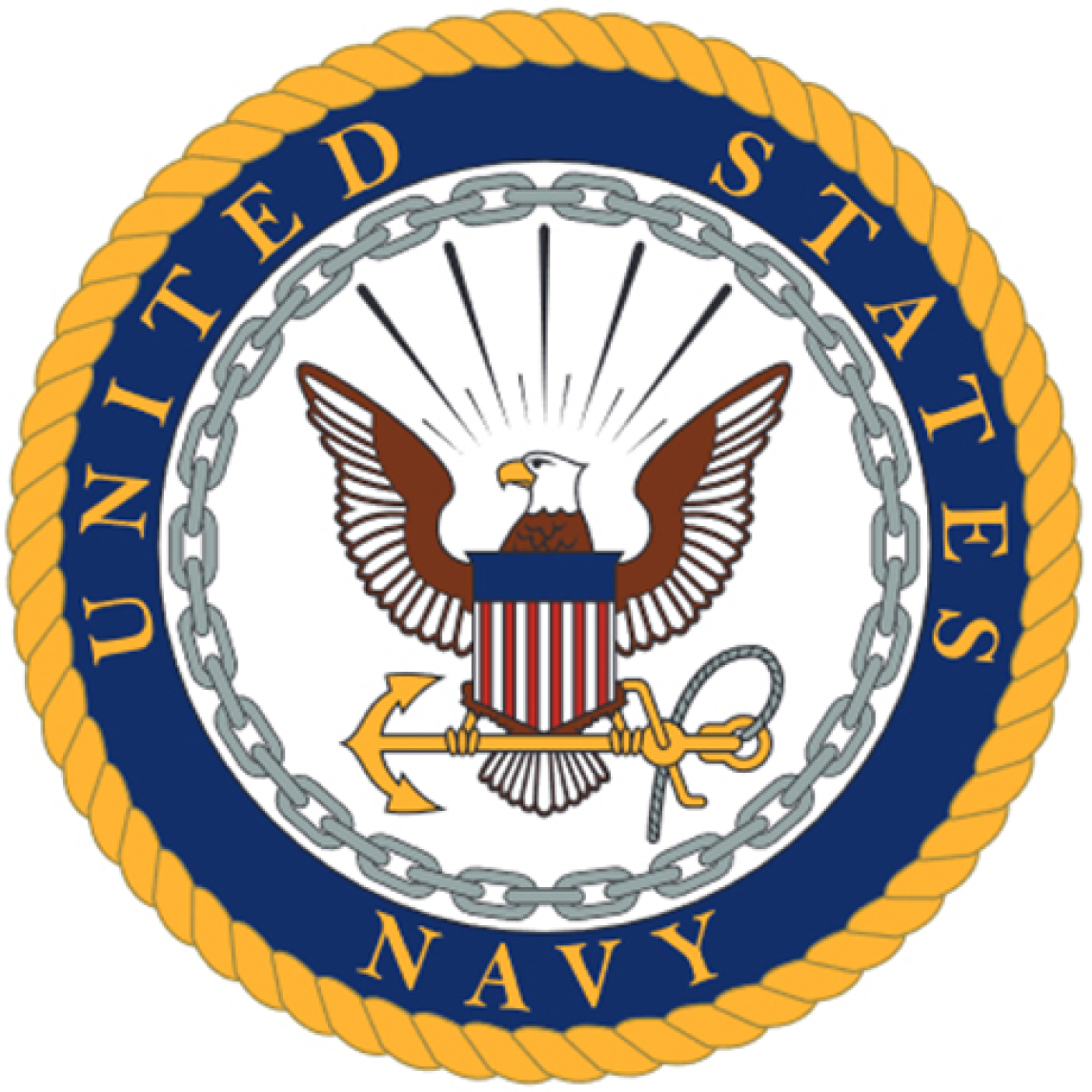 US Navy Emblem with Eagle Holding Anchor
