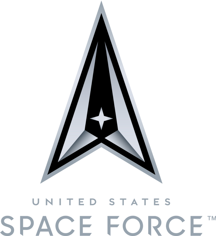 US Space Force Black and Silver Logo with text