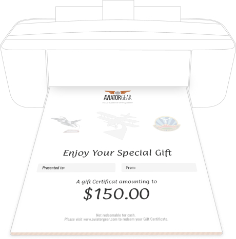 Image of printer with $150 gift certificate from Aviator Gear