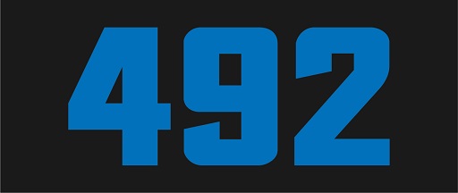 Right sleeve imprint on 492 FGS custom military shirt showing squadron emblem detail on black t shirt