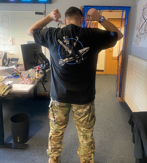 User generated photo of the 492nd Fighter Generation Squadron shirt worn by a squadron member