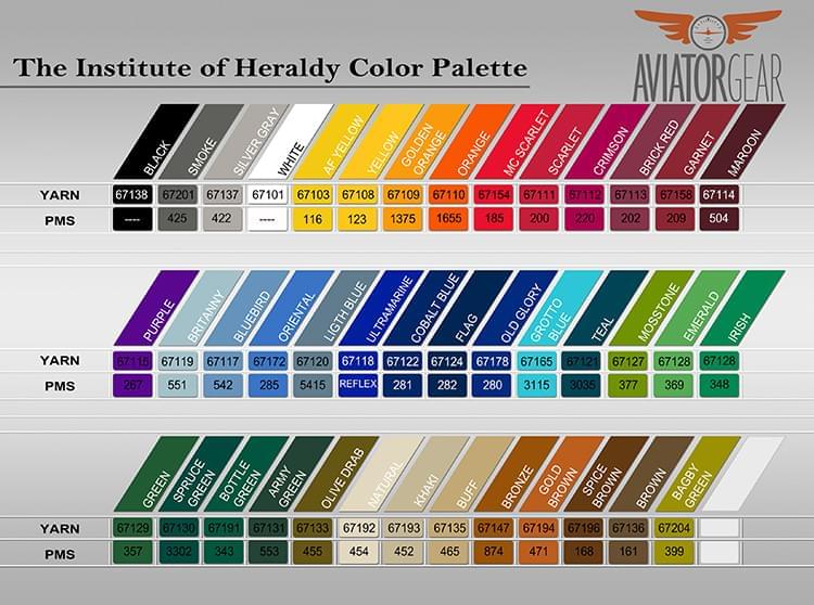 TIOH Color Palette The Institute of Heraldry