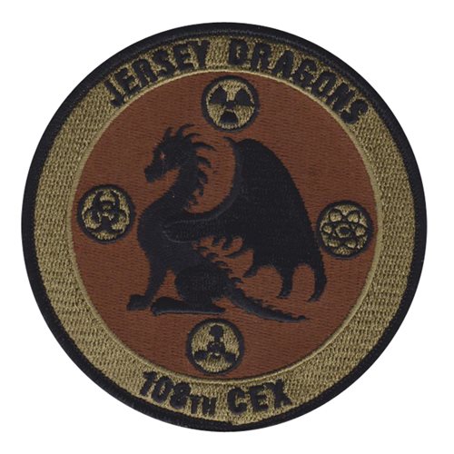 108 CES ANG New Jersey Air National Guard U.S. Air Force Custom Patches