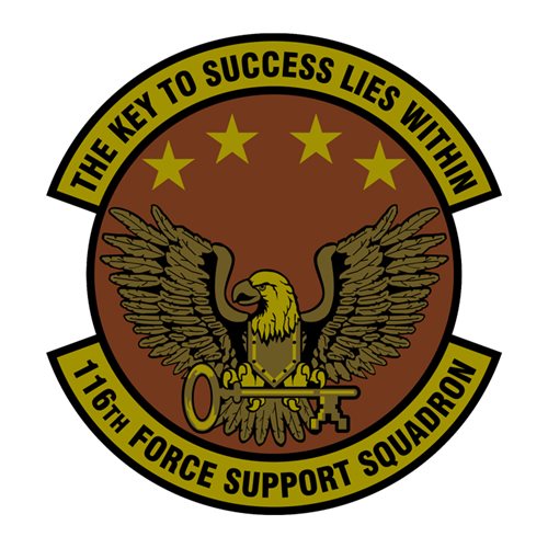 116 FSS ANG Georgia Air National Guard U.S. Air Force Custom Patches