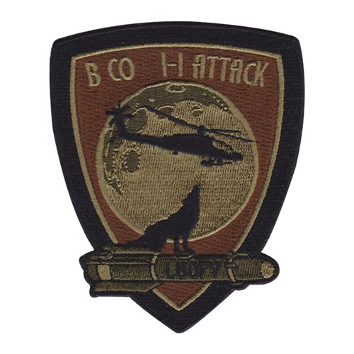 B Co, 1-1 Attack Ft Riley U.S. Army Custom Patches