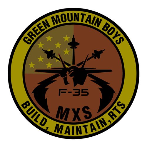 158 MXS ANG Vermont Air National Guard U.S. Air Force Custom Patches