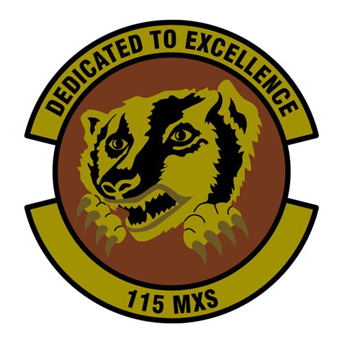 115 MXS ANG Wisconsin Air National Guard U.S. Air Force Custom Patches