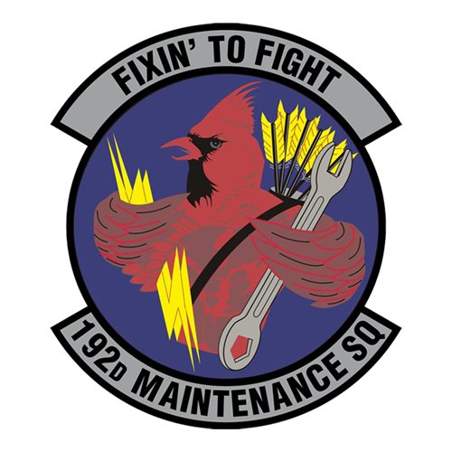 192 MXS ANG Virginia Air National Guard U.S. Air Force Custom Patches