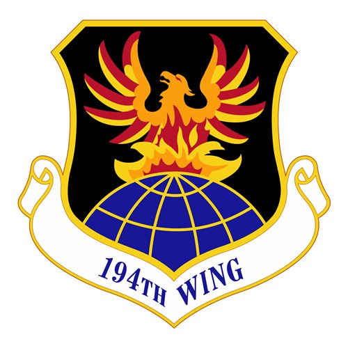 194 WG ANG Washington Air National Guard U.S. Air Force Custom Patches