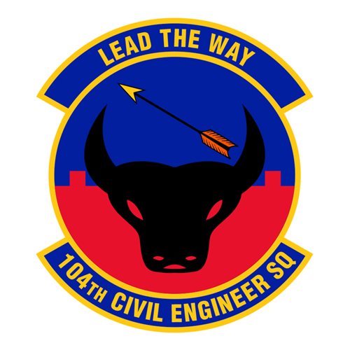 104 CES ANG Massachusetts Air National Guard U.S. Air Force Custom Patches