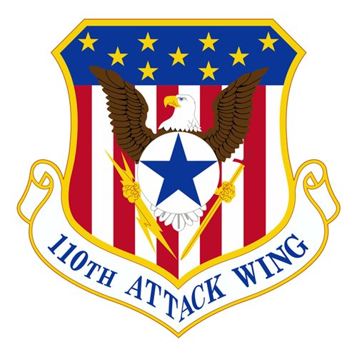 110 ATKS ANG Michigan Air National Guard U.S. Air Force Custom Patches