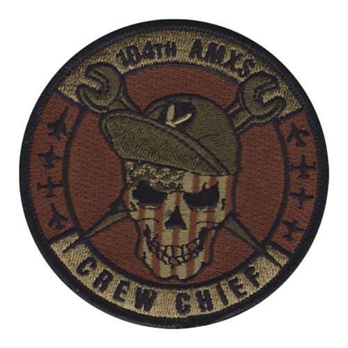 104 AMXS ANG Massachusetts Air National Guard U.S. Air Force Custom Patches