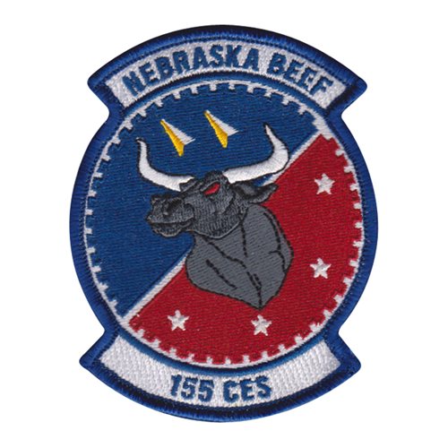 155 CES ANG Nebraska Air National Guard U.S. Air Force Custom Patches