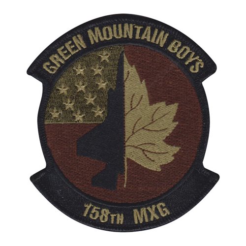 158 MXG ANG Vermont Air National Guard U.S. Air Force Custom Patches